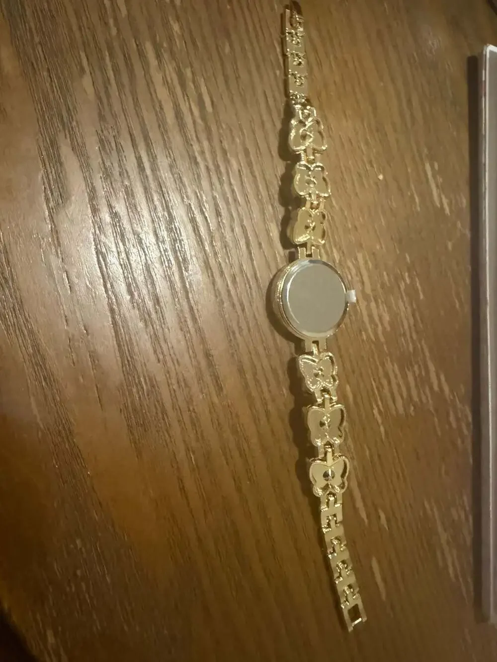Quartz Gold Tone Butterfly Crystal Bracelet Women's Watch